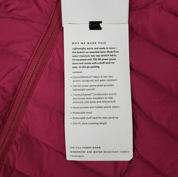 Lululemon Pack It Down  Jacket Pomegranate 4 nwt - Picture 3 of 5